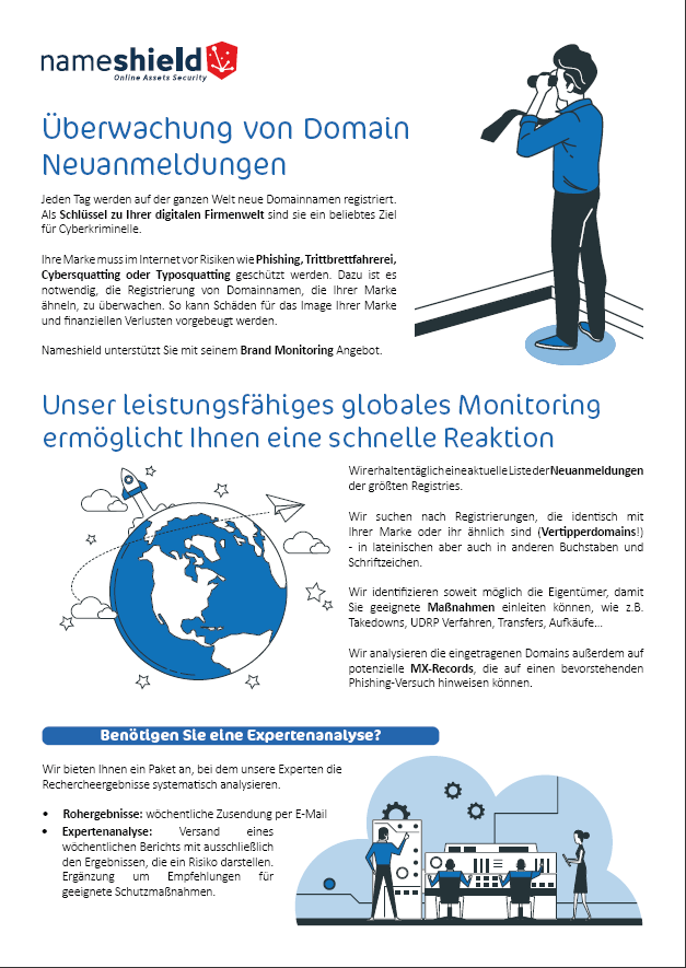 Überwachung von Domain Neuanmeldungen